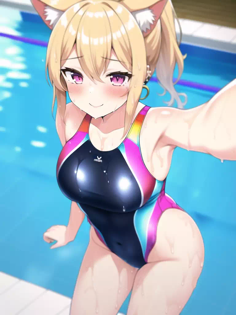 Going for a swim (＊▼o▼＊)ノ
