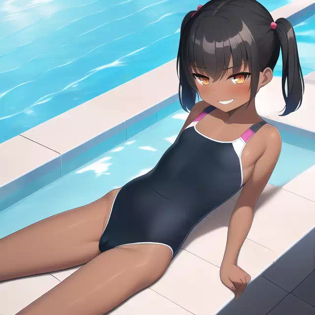 NovelAI生成の褐色メスガキ