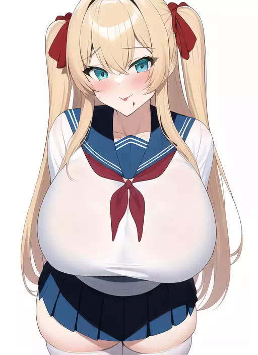 金髪ツインテJKに煽られる