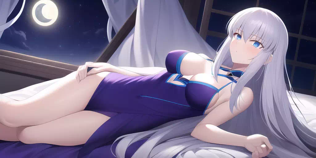 Morgan in Purple Dress