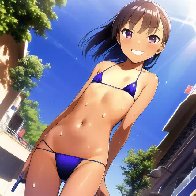 NovelAI生成の褐色メスガキ