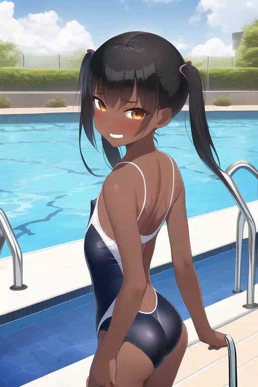 NovelAI生成の褐色メスガキ