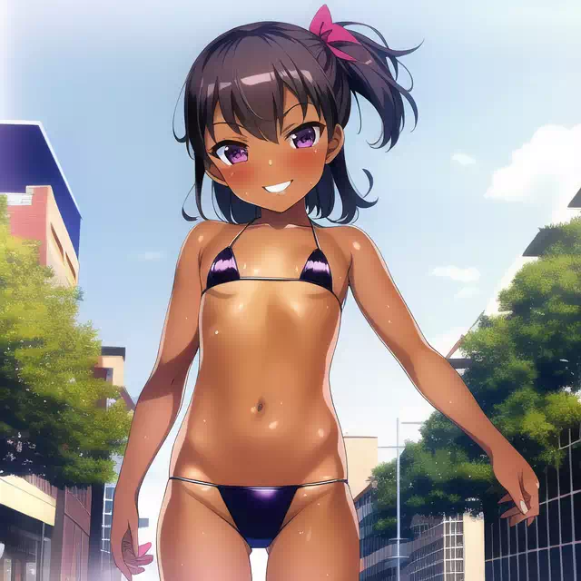 NovelAI生成の褐色メスガキ