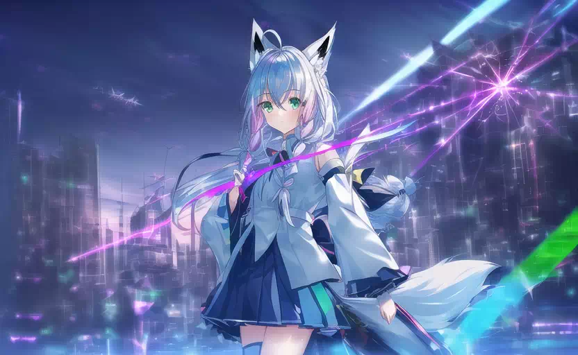 【NovelAI】白上フブキ　サイバーパンク