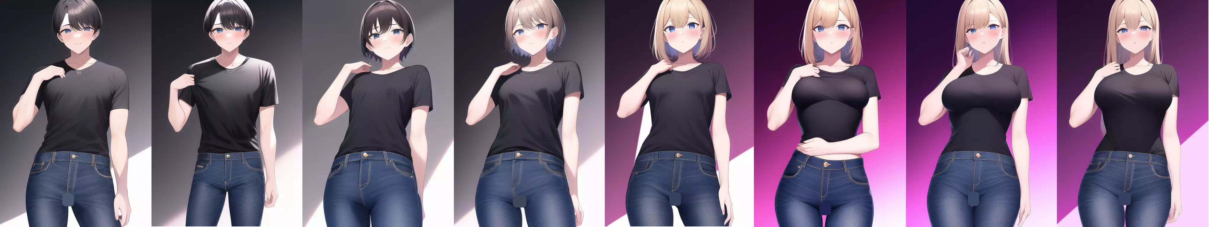青年&rarr;女性TSF