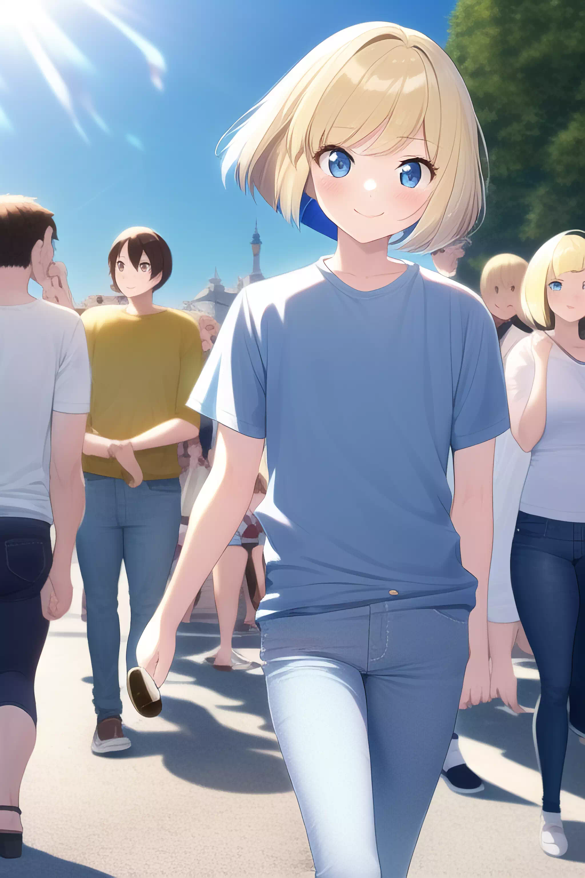 ［NovelAI］金髪ボブのショタと一緒に行く一日遊園地デート