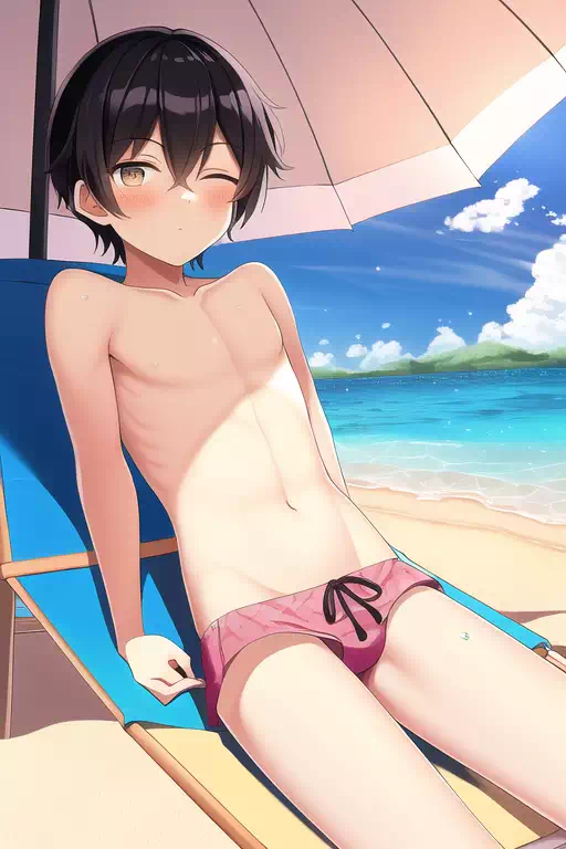 海辺のショタ