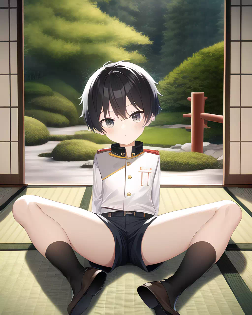 【NovelAI】庭園とショタ２