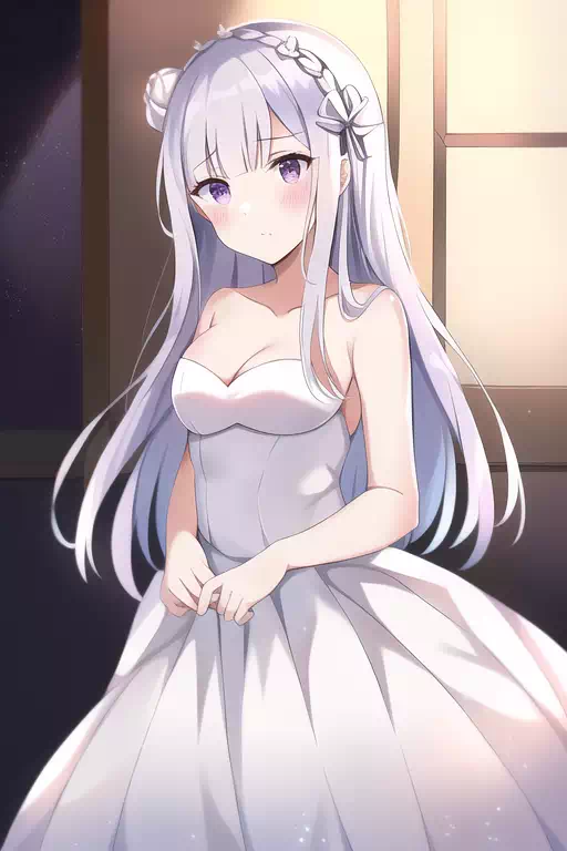 NovelAI エミリア wedding dress
