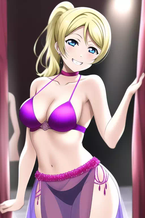 絵里ちゃんの身体でエッチな踊り子衣装を着てみた
