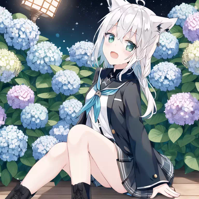 フブキちゃんと花