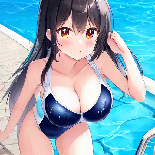 スク水 黒髪の美少女23