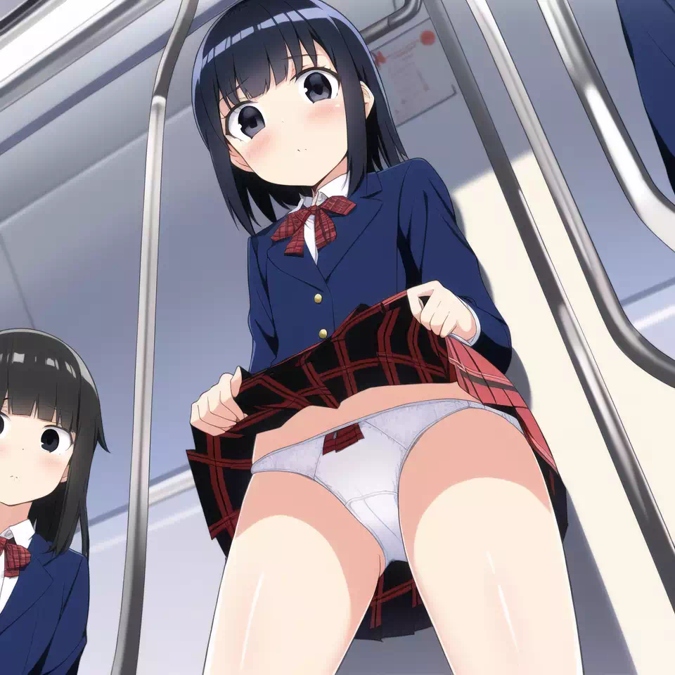 【AI生成】たくしあげJKお嬢様達