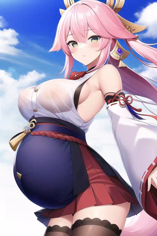 八重神子被旅行者?大肚子了?