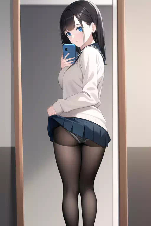 振り向き自撮り
