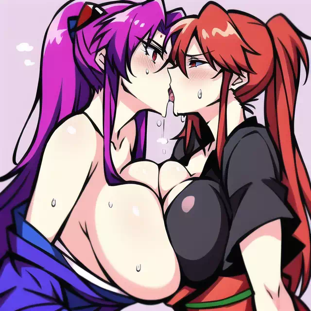 女侍百合キス