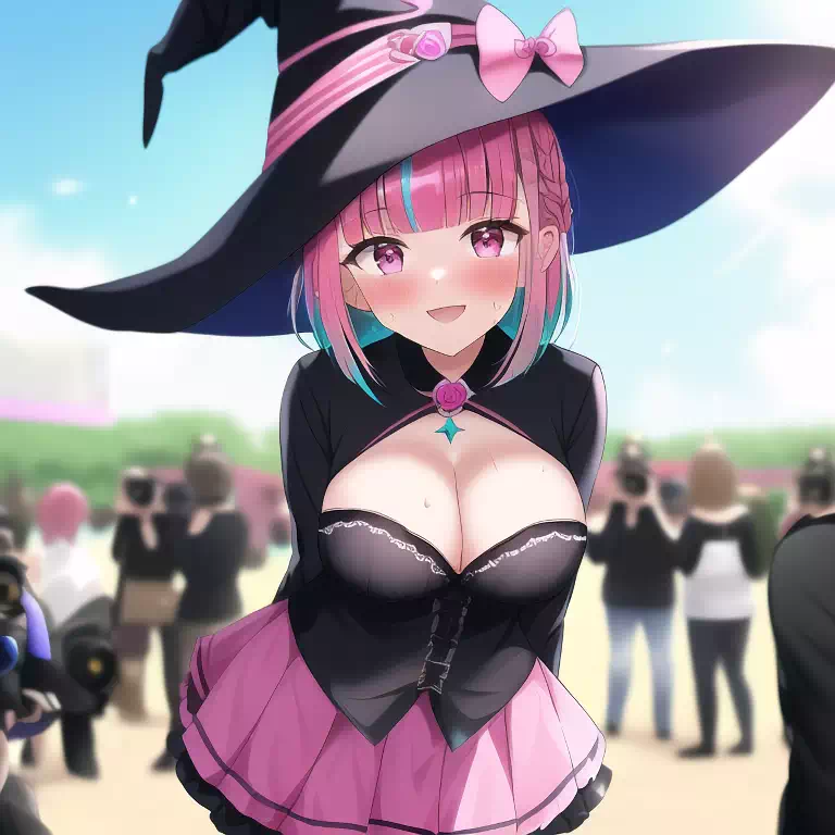 魔女っ娘でコスプレ撮影デビューしたあくたん