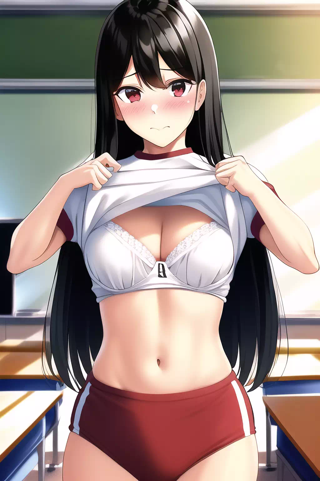 たくし上げブルマ娘