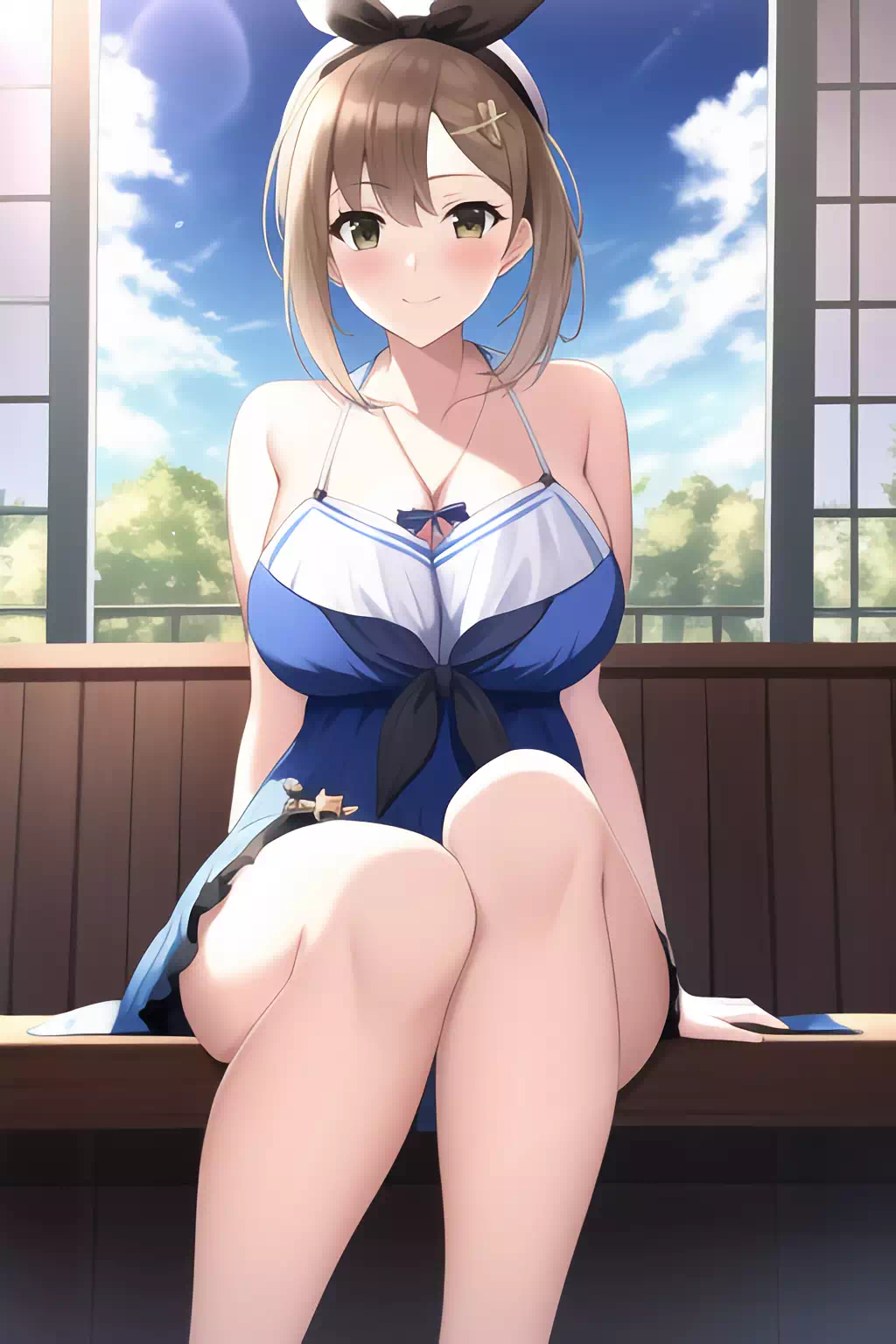 座りライザ(AI作)