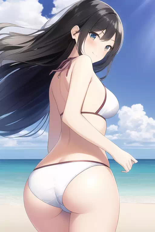 白いビキニの少女その６