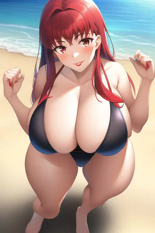 Milf Shirou at the beach 2