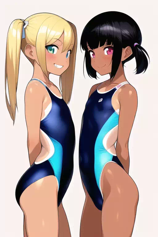 褐色メスガキ競泳水着カタログ