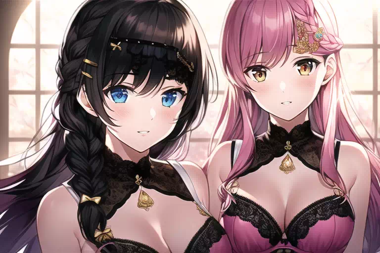Black and pink