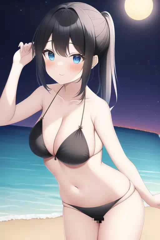 黒ビキニ少女その１