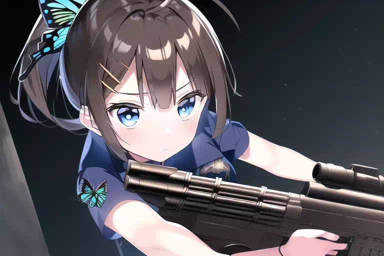 銃持たせてみた