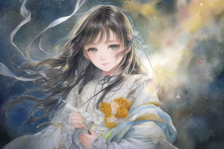 水彩画っぽい少女