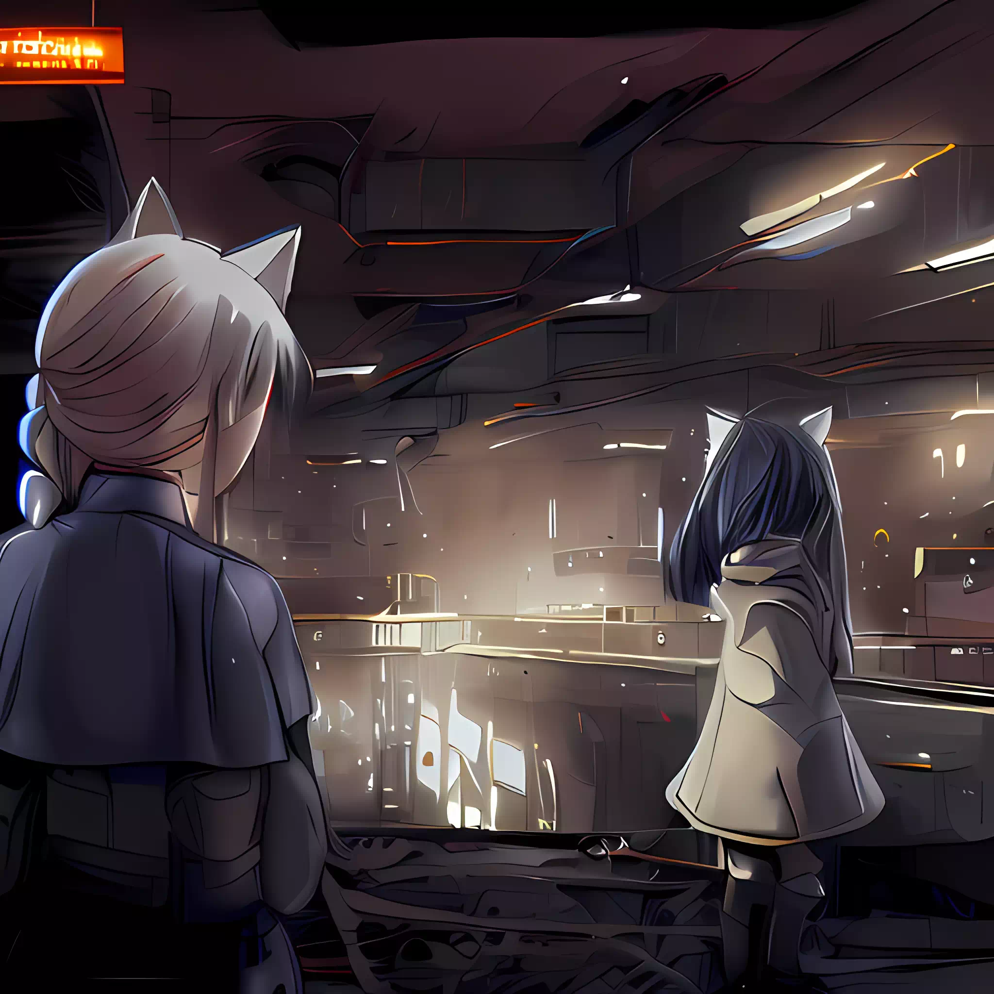 catgirls in abandoned bunker