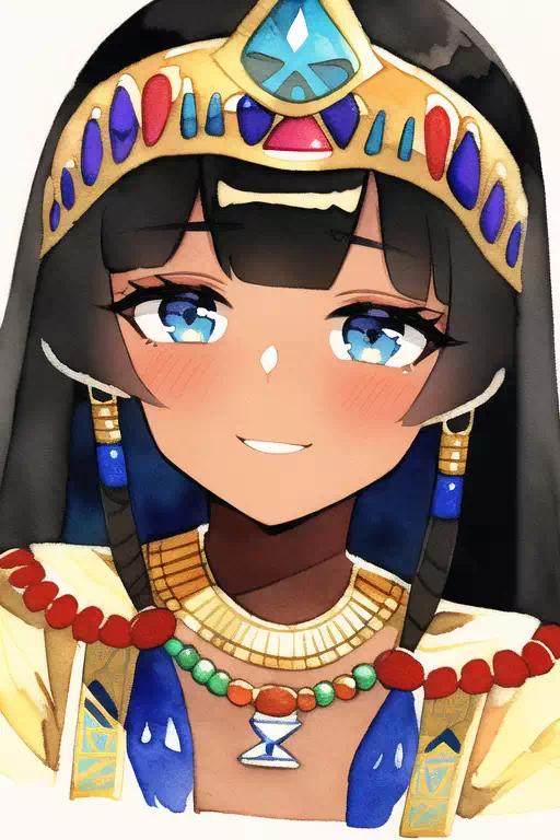 More Egyptian Girls watercolors
