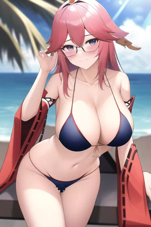 Yae Miko with glasses