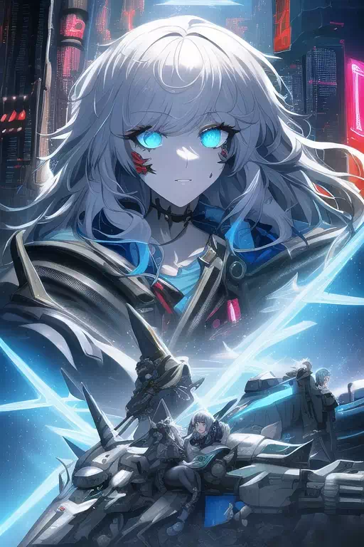 SFアニメ映画のポスター風