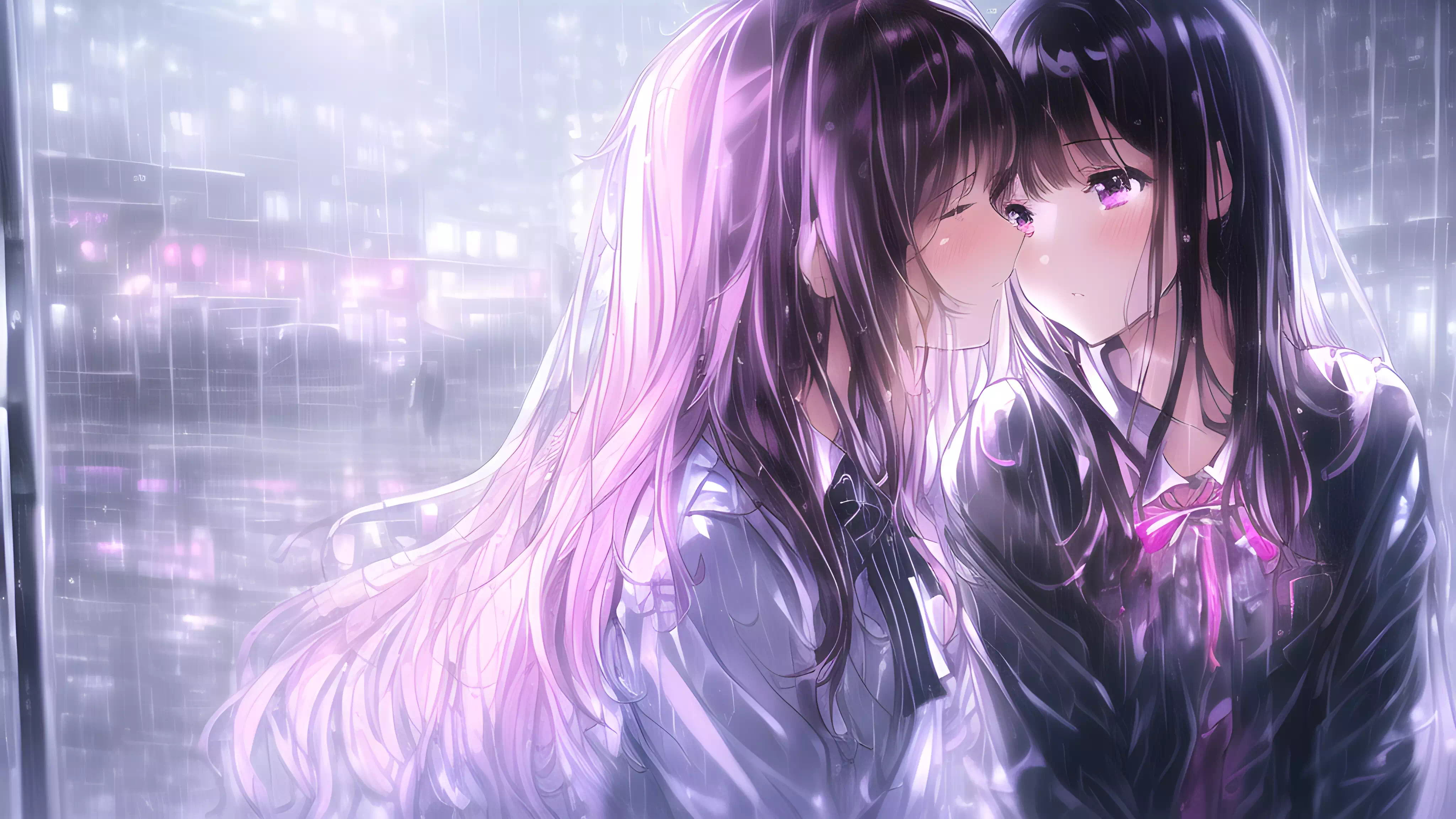 雨が降る街