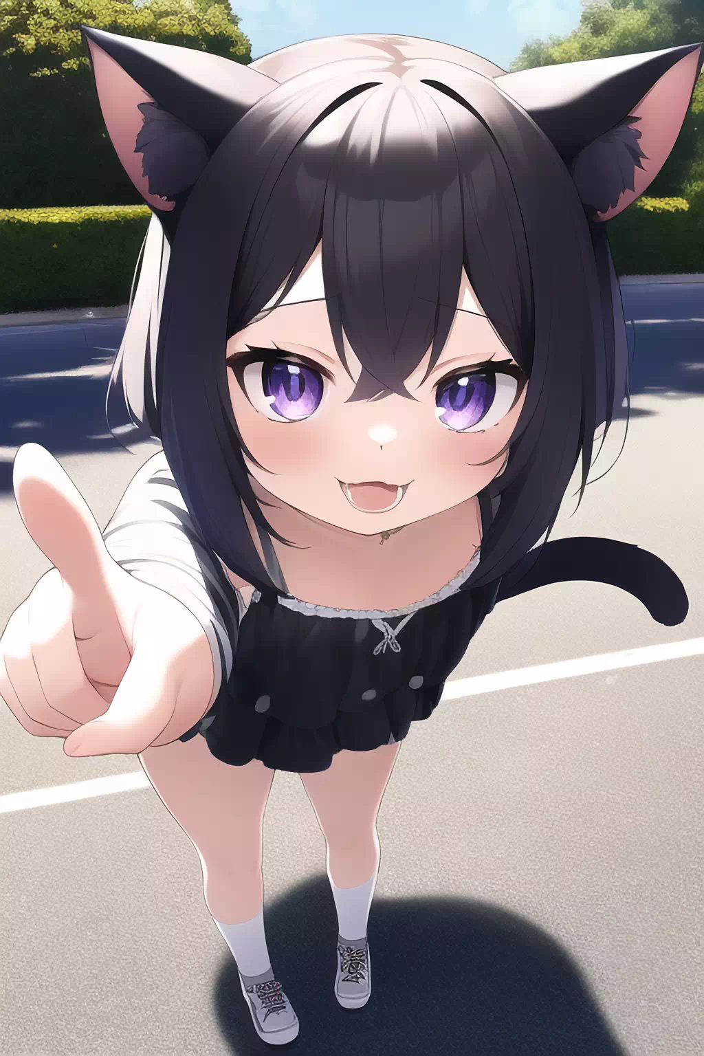挑発的な猫耳ロリ