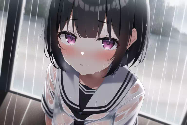 ずぶ濡れの女の子⑤