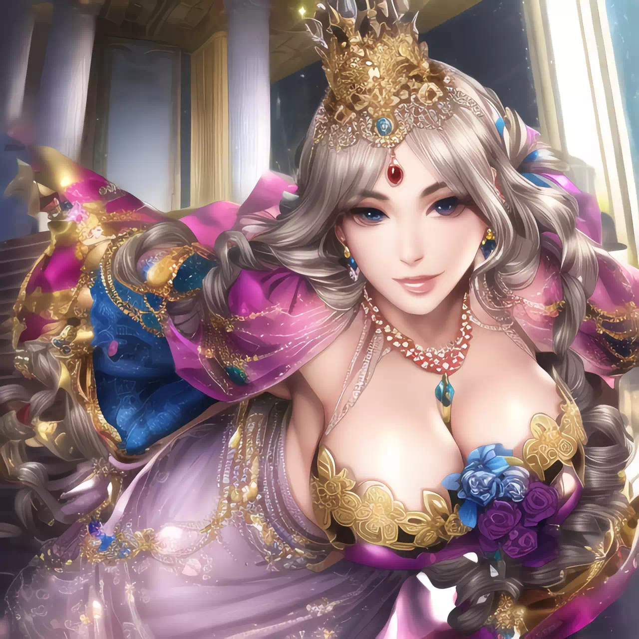花のドレスでダンス