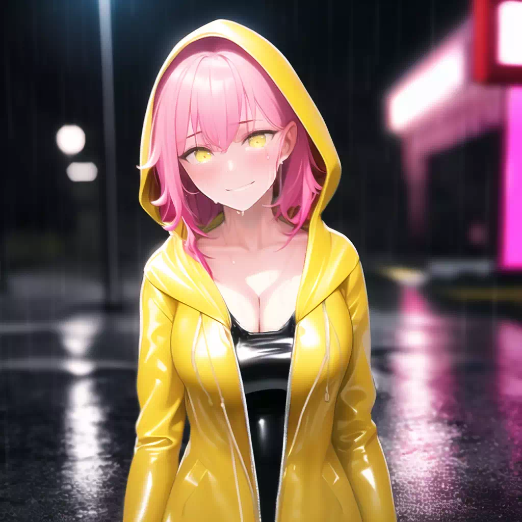 Sad eyes in the rain