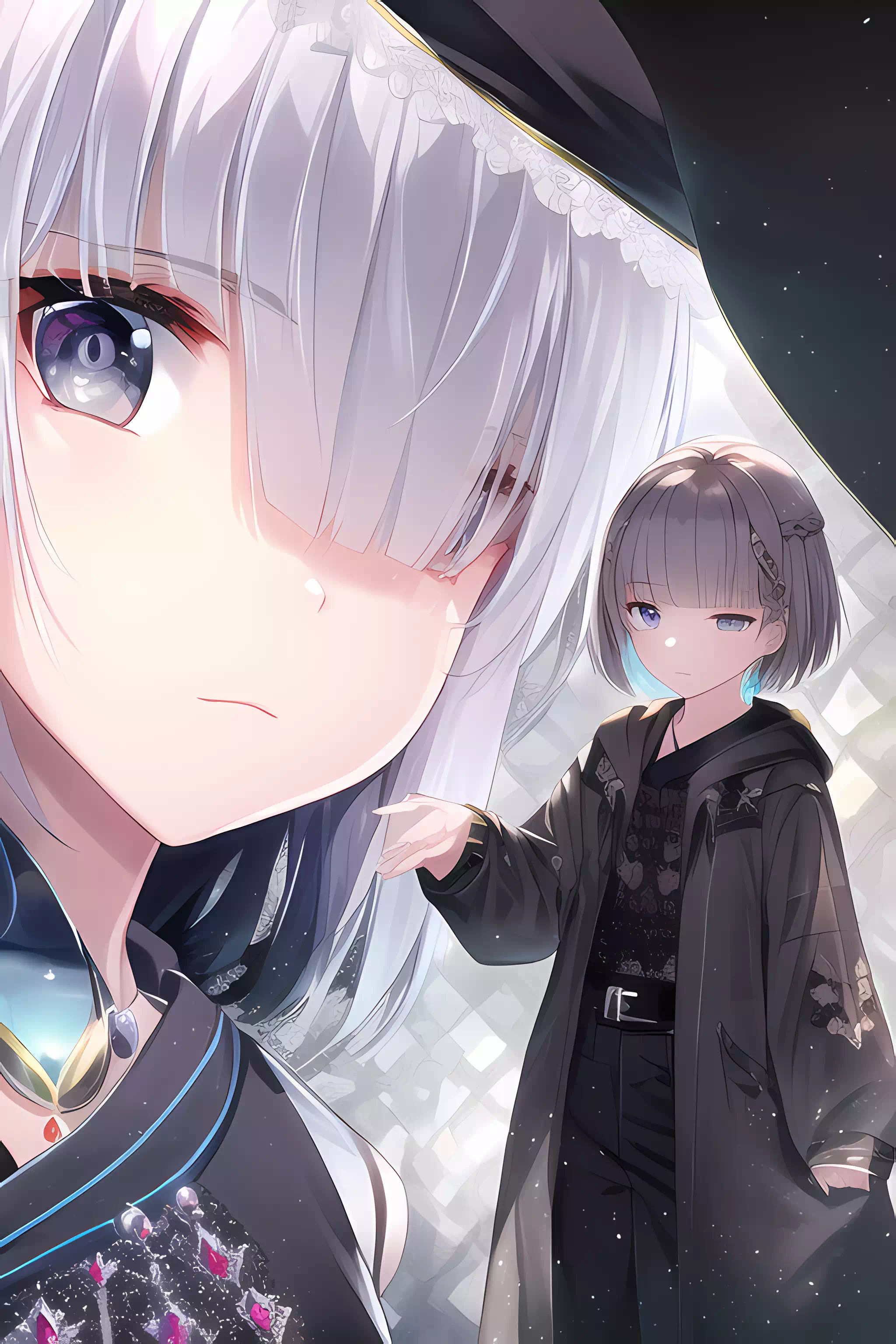 紫髪(目隠れ)萌え袖少年