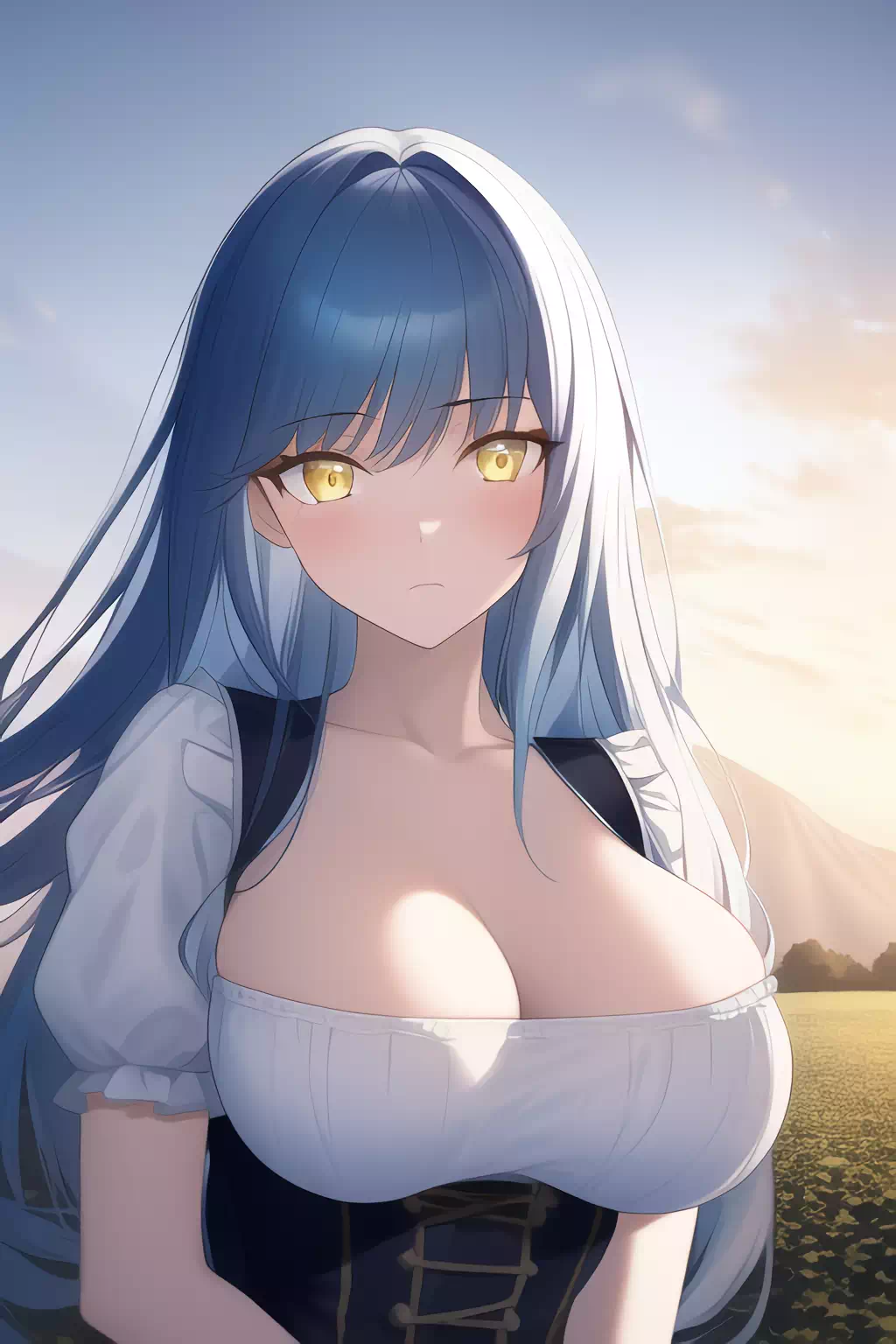 青い髪の女の子