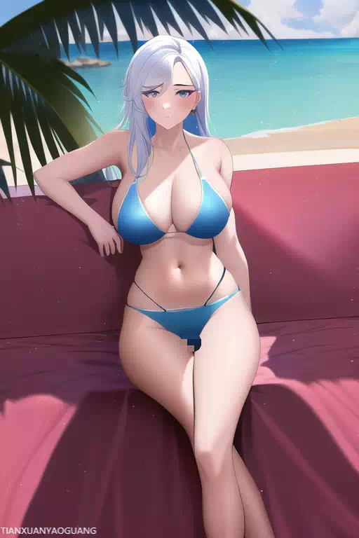 Overwatch Ashe blue bikini