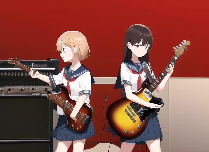 [Novel AI] 演奏途中でネックを壊してしまった
