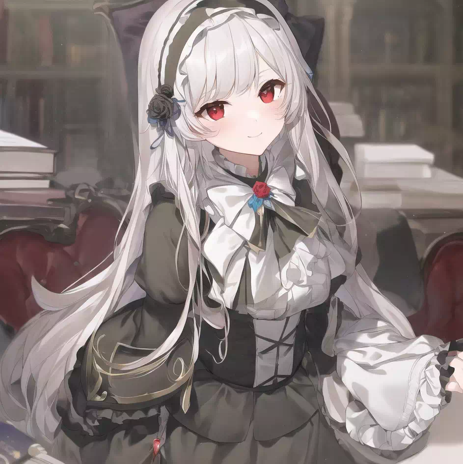 【NovelAI】lolita in the study