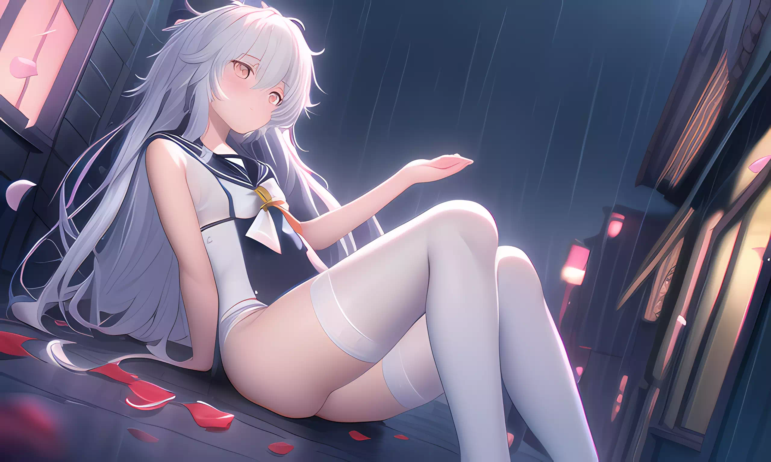 AI作?丨雨夜，女子，Ⅱ