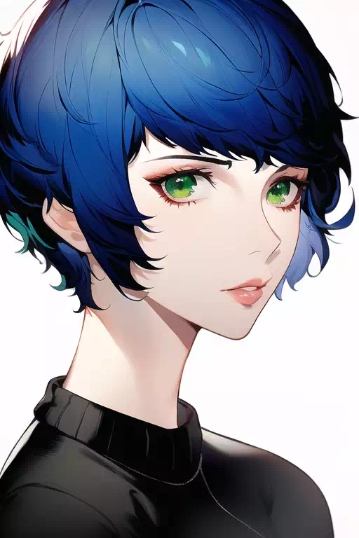 blue hair