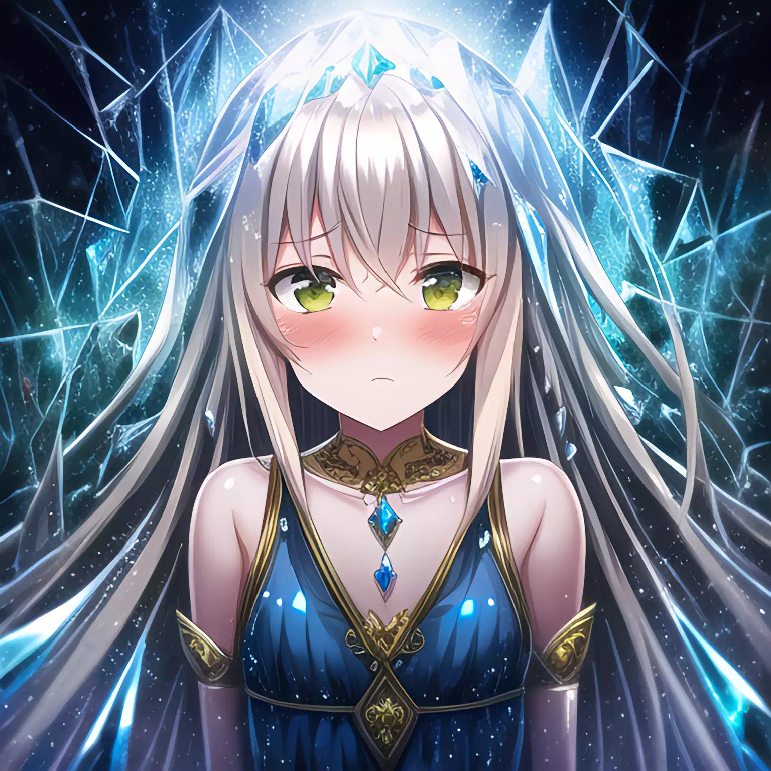 クリスタルに埋もれたミルキーちゃん