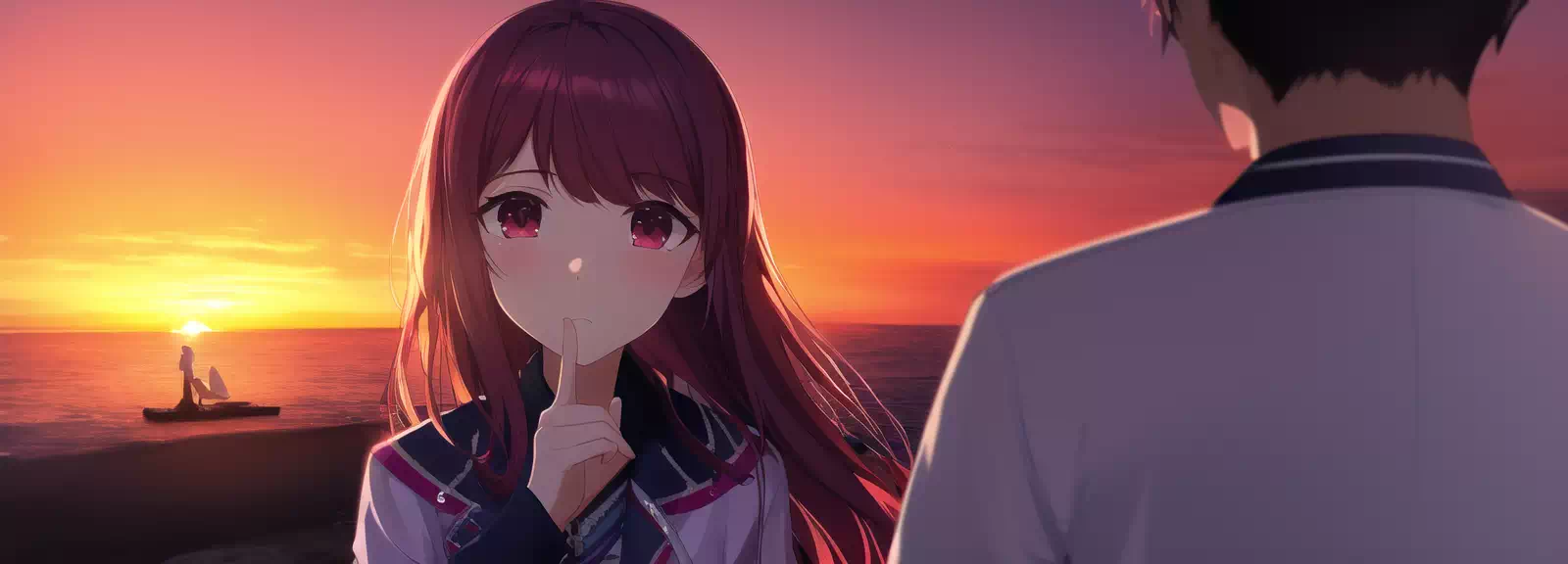 high school girl sunset