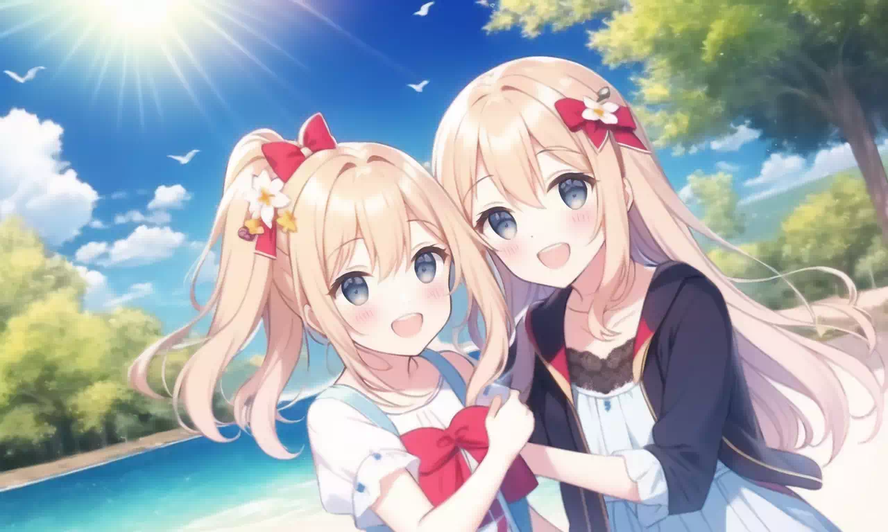 幸せな女の子二人