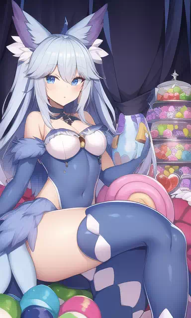 お菓子の部屋の女の子